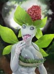  2015 better_version_at_source big_breasts bodily_fluids breasts clothed clothing creepy elemental_creature elemental_humanoid female flora_fauna floran hi_res humanoid leaf long_tongue open_mouth partially_clothed plant plant_humanoid shampoo_ginger solo starbound tinyfaceart tongue tongue_out video_games water wet 