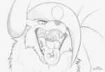  2017 2020 absol ambiguous_gender ambiguous_pred ambiguous_prey biped black_and_white black_nose blush bodily_fluids canid canine cheek_tuft drooling duo english_text eyes_closed facial_tuft fangs feral front_view fur half-closed_eyes in_mouth larger_ambiguous looking_down macro mammal micro monochrome mouth_shot narrowed_eyes neck_tuft nintendo nude on_tongue one_eye_obstructed open_mouth oral_vore piercing pikachu pok&eacute;mon pok&eacute;mon_(species) quadruped rodent s2-freak saliva saliva_drip signature simple_background size_difference sketch smaller_ambiguous soft_vore standing teeth text three-quarter_view tongue tongue_out tongue_piercing tuft video_games vore watermark white_background 
