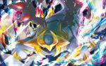  brown_eyes creature energy full_body gen_4_pokemon giratina giratina_(altered) hasuno_(poketcg) legendary_pokemon looking_at_viewer no_humans official_art pokemon pokemon_(creature) pokemon_trading_card_game solo standing third-party_source wings 