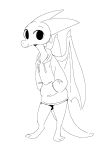  2020 ambiguous_gender anthro barefoot black_and_white clothed clothing dragon fuel_(artist) hands_in_pockets hoodie horn looking_at_viewer membrane_(anatomy) membranous_wings monochrome pockets scalie simple_background smile standing syl_(enginetrap) topwear white_background wings 