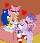  &lt;3 &lt;3_tail amy_rose anthro anthro_on_anthro bent_over blaze_the_cat bodily_fluids breasts butt chair_position clothing domestic_cat eulipotyphlan exposed_breasts felid feline felis fellatio female from_behind_position genital_fluids genitals gloves group group_sex handwear hedgehog hi_res interspecies lewdsharx licking male male/female mammal nipples oral penetration penile penis penis_lick pussy pussy_juice rear_view sex sitting sonic_the_hedgehog_(series) sonic_the_hedghog threesome tongue tongue_out vaginal vaginal_penetration 