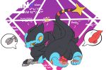  3:2 alpha_channel anonymous_artist anus balls canid canine chain fan_character felid feline feral genitals hi_res knot luxain luxray male mammal model_sheet nintendo paws penis pok&eacute;mon pok&eacute;mon_(species) solo text video_games 