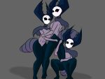  2020 4:3 arthropod big_butt blush breasts butt clothing digital_media_(artwork) female hollow_knight insect looking_at_viewer mantis mantis_lord mrbroomstic_(artist) nude simple_background smile team_cherry video_games 