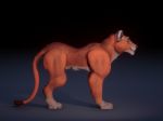  3d_(artwork) brown_body digital_media_(artwork) felid feline feral fur furrier hi_res lion mammal pantherine 