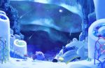  bandana_waddle_dee chilly_(kirby) cliff commentary_request gooey highres kirby kirby:_star_allies kirby_(series) magolor night night_sky no_humans planet pop_star scenery shooting_star sign sky snow snowman star_(sky) starry_sky suyasuyabi427 
