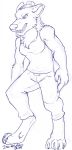  2018 anthro bared_teeth blue_and_white bottomwear canid canine canis clothed clothing digital_media_(artwork) female fully_clothed hair hair_bun hair_tied hi_res isa_wexler jeans mammal monochrome oli_snowpaw pants shirt signature simple_background snarling solo standing tank_top topwear were werecanid werecanine werewolf white_background wolf 