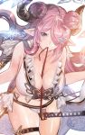  artist_revision bikini cleavage garter granblue_fantasy horns narumeia_(granblue_fantasy) nasu_(luliice1014) pointy_ears swimsuits sword 