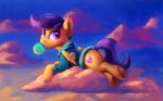  2020 candy cloud cutie_mark equid equine female food friendship_is_magic gum hi_res mammal my_little_pony pterippus scootaloo_(mlp) sky solo tsitra360 wings 