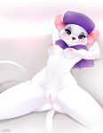  absurd_res blush bottomless clitoris clothed clothing disney don_bluth female fur genitals hat headgear headwear hi_res looking_at_viewer mammal miss_bianca mouse murid murine pussy ribbons rodent seductive smile solo the_rescuers tsampikos white_body white_fur 