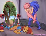  2020 absurd_res ambiguous_penetration amy_rose anthro anthro_on_anthro anthro_penetrated anthro_penetrating anthro_penetrating_anthro archie_comics breasts carrying eulipotyphlan female female_penetrated group hedgehog hi_res lifted male male/female male_penetrating male_penetrating_female mammal nipples nude penetration rodent sally_acorn sex sonic_the_hedgehog sonic_the_hedgehog_(archie) sonic_the_hedgehog_(comics) sonic_the_hedgehog_(series) vellvetfoxie 