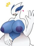  &lt;3 2020 3:4 anthro areola big_breasts blush breasts curvy_figure eyes_closed female gesture hi_res hoodie_stalker huge_breasts legendary_pok&eacute;mon lugia navel nintendo nipples open_mouth pok&eacute;mon pok&eacute;mon_(species) pok&eacute;morph simple_background smile solo thick_thighs video_games voluptuous waving white_background white_body wide_hips 