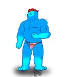 &lt;3 2020 big_muscles blue_body bulge clothed clothing epic_games fortnite goo_creature hi_res humanoid male muscular muscular_male not_furry pecs polishbonnie ricardo_milos rippley simple_background solo sparkles speedo standing swimwear topless underwear vein video_games white_background 