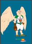  2020 4_toes aarakocra anisodactyl anthro armor avian awrighty-then_(artist) barefoot beak big_wings biped bird bird_feet claws clothed clothing dark_souls digital_drawing_(artwork) digital_media_(artwork) dungeons_and_dragons facial_markings feathered_wings feathers female fromsoftware full-length_portrait fully_clothed gloves handwear hasbro head_markings headgear leather leather_armor markings owl portrait simple_background smile solo standing tail_feathers talons toe_claws toes video_games wings wizards_of_the_coast 