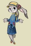  anthro cheek_tuft clothed clothing dipstick_ears disney facial_tuft fully_clothed fur grey_body grey_fur hat hatershatesarea headgear headwear judy_hopps lagomorph leporid mammal multicolored_ears rabbit simple_background smile solo standing tuft zootopia 
