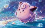  :o claws clefairy creature full_body gen_1_pokemon looking_up night night_sky no_humans official_art outdoors pokemon pokemon_(creature) pokemon_trading_card_game sky solo sowsow standing third-party_source 