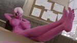  16:9 3d_(artwork) absurd_res anthro big_breasts breasts chalkboard cheerilee_(mlp) digital_media_(artwork) equid equine extremespeedslowpoke female friendship_is_magic hi_res horse huge_breasts mammal my_little_pony nude paper pony window 