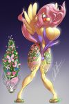  anthro big_breasts blush breasts cleavage clothed clothing dress embarrassed equid equine female fluttershy_(mlp) friendship_is_magic hi_res mammal my_little_pony nipple_slip panties pterippus solo thebigbadwolf01 underwear wings 