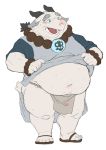  2020 anthro asian_clothing belly bluewhale127 blush clothing dragon east_asian_clothing fundoshi green_eyes hi_res humanoid_hands japanese_clothing kemono male navel overweight overweight_male shirt simple_background solo topwear underwear white_background white_body 