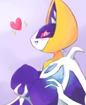  &lt;3 anthro anthrofied big_breasts blush breast_grab breast_squeeze breasts dralighieri female hand_on_breast hi_res legendary_pok&eacute;mon looking_at_viewer lunala mammal nintendo nipples open_mouth pok&eacute;mon pok&eacute;mon_(species) purple_background simple_background smile solo video_games wings 