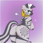  &lt;3 1:1 absurd_res anthro big_butt breasts butt dazed_(artist) equid equine female friendship_is_magic genitals hi_res mammal my_little_pony nude pussy solo zebra zecora_(mlp) 