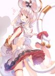  1girl absurdres animal_ears back fake_animal_ears granblue_fantasy highres looking_at_viewer looking_back rat_ears red_eyes ribbon solo tail tail_ribbon ukiwakisen vikala_(granblue_fantasy) white_hair 