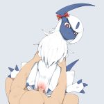  1:1 absol bestiality blue_body blue_skin bodily_fluids claws cum cum_in_pussy cum_inside duo faceless_male female female_focus female_penetrated feral feral_penetrated fur genital_fluids genitals grey_background hi_res human human_on_feral human_penetrating human_penetrating_feral interspecies male male/female male_on_feral male_penetrating male_penetrating_female mammal nintendo nude penetration penis pok&eacute;mon pok&eacute;mon_(species) pok&eacute;philia pussy red_eyes ribbons sex simple_background solo_focus vaginal vaginal_penetration video_games white_body white_fur youjomodoki 