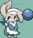  blush clothing final_fantasy final_fantasy_tactics maid_uniform mammal moogle simple_background square_enix uniform video_games wings 