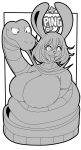 absurd_res anthro anthro_on_feral bestiality big_ears black_and_white bubble carrot_(one_piece) coiling digital_media_(artwork) female female_on_feral feral forked_tongue greyscale hair hi_res hypnofood hypnosis mind_control monochrome one_piece open_mouth reptile ringed_eyes scalie snake sound_effects sparkles text tongue 