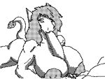  4:3 5_fingers animated anthro areola athletic big_breasts big_penis bodily_fluids breasts butt cum elmo-san female fingers flipnote_studio galina genital_fluids genitals low-res low_res male nipples nude penis scalie sea_serpent sex short_playtime titfuck 