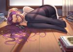  ass book brilliant_naraku fate/stay_night fate_(series) glasses panties pantyhose purple_eyes purple_hair rider underwear 