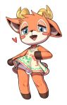  &lt;3 absurd_res animal_crossing antelope anthro beau_(animal_crossing) blush bovid bulge clothing hanuvo hi_res hooves horn looking_at_viewer male mammal nintendo open_mouth smile solo standing tongue underwear video_games 