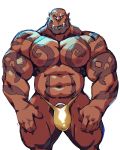  2019 4:5 5_fingers abs bald biceps big_muscles blizzard_entertainment brown_body brown_nipples brown_skin bulge clothed clothing ear_piercing ear_ring eyebrow_piercing facial_piercing fingers garrosh_hellscream genitals hi_res huge_muscles humanoid lip_piercing male muscular muscular_male nipples nose_piercing nose_ring orc orc_humanoid pecs penis penis_base piercing quads solo taoren tattoo thong topless tusks underwear underwear_only video_games warcraft 