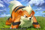  commentary creature dog_focus english_commentary full_body match_(idleslumber) multiple_sources no_humans official_art pokemon pokemon_(creature) solo 