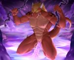 2020 abs anthro delga dragon genitals hi_res inkudoragoon male mugen muscular nipples nude pussy scalie slime slit_play solo tentacles 