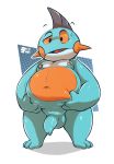  2019 balls belly flaccid genitals hi_res male marshtomp nintendo nipples orange_eyes penis pok&eacute;mon pok&eacute;mon_(species) raburigaron slightly_chubby solo standing uncut video_games 