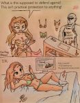  bikini_armor breasts comic drawing english_text fantasy female hi_res mostly_clothed not_furry text traditional_media_(artwork) zaanne zaanneson 