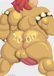  absurd_res balls beef big_muscles bowser butt enzo_(artist) food genitals hair hi_res huge_muscles koopa mario_bros meat muscular nintendo penis scalie slightly_chubby spikes video_games 