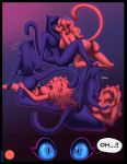  2020 big_breasts breasts comic digital_media_(artwork) dildo domestic_feline dream_sequence duo felid feline female female/female fingering hair hi_res kissing long_hair mammal sex_toy strapon text wolfpsalm 