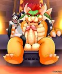  balls bowser collar genitals harness male male/male mario_bros nintendo penis size_difference trooper036 video_games 