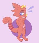  2020 animal_crossing anthro balls blush bodily_fluids chameleon erection flick_(animal_crossing) genitals lizard male nintendo nude penis pink_penis reptile scalie simple_background solo sweat sweatdrop tapering_penis unknown_artist video_games 