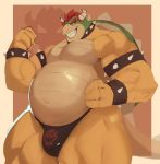  2020 anthro belly bowser bulge clothing humanoid_hands koopa male mario_bros nintendo overweight overweight_male scalie solo tkckid underwear video_games 