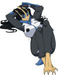  alpha_channel anthro avian beak big_breasts bird black_nipples blue_eyes breasts empoleon female nintendo nipples nude pok&eacute;mon pok&eacute;mon_(species) solo video_games yawg 