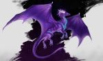  2020 blue_eyes claws digital_media_(artwork) dragon horn isvoc membrane_(anatomy) membranous_wings purple_body purple_scales scales scalie spines western_dragon wings 
