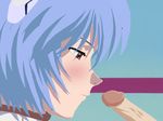  animated blue_hair disembodied_penis fellatio female hair human licking male mammal neon_genesis_evangelion not_furry oral oral_sex penis rei_ayanami sex straight tongue unknown_artist 