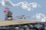  a6m_zero absurdres aircraft aircraft_carrier airplane cloud day flight_deck highres imperial_japanese_navy military military_vehicle ocean original ship sky soranokakera01 taking_off warship watercraft weapon world_war_ii 