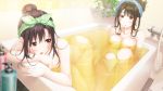  2girls ai_kiss bath bathtub blush breasts game_cg giga nude saegusa_ayame saegusa_hinata 