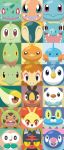  :d ^_^ bird black_eyes brown_eyes bulbasaur cat charmander chespin chikorita chimchar closed_eyes commentary creature cyndaquil english_commentary face facing_viewer fangs fennekin froakie gen_1_pokemon gen_2_pokemon gen_3_pokemon gen_4_pokemon gen_5_pokemon gen_6_pokemon gen_7_pokemon highres litten looking_at_viewer monkey mudkip no_humans open_mouth oshawott piplup pokemon pokemon_(creature) popplio red_eyes rowlet shawn_flowers smile snivy squirtle tepig torchic totodile treecko turtwig yellow_eyes 