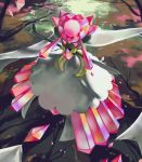  closed_mouth commentary creature diancie english_commentary full_body gen_6_pokemon highres mega_diancie mega_pokemon no_humans pink_eyes pinkgermy pokemon pokemon_(creature) signature smile 