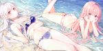  2girls bikini girly_air_force gripen_(girly_air_force) scan swimsuit tagme_(character) toosaka_asagi water 