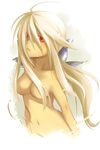  breasts caffein hair_censor hair_over_breasts large_breasts long_hair nude red_eyes solo vocaloid voyakiloid white_hair yowane_haku 